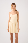 Vestido Curto Linho Franzido