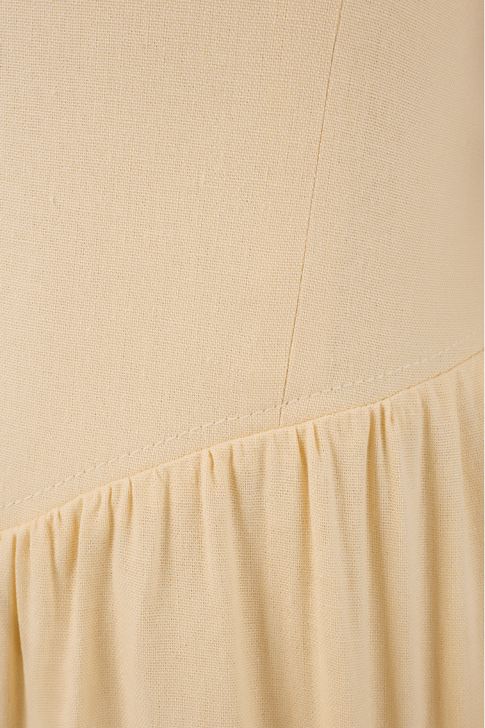 Vestido Curto Linho Franzido