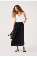 Vestido Cropped Algodão Bicolor