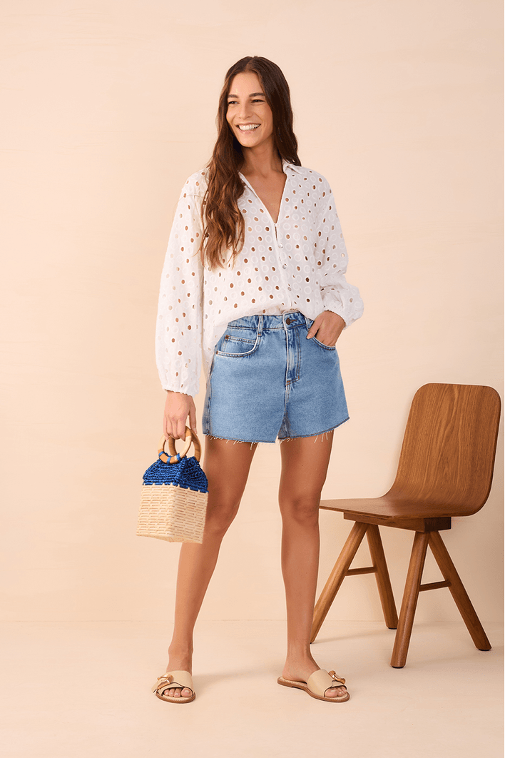 Short Jeans Médio