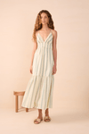Vestido Longo Estampa Listra Ostra