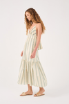 Vestido Longo Estampa Listra Ostra