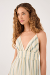 Vestido Longo Estampa Listra Ostra