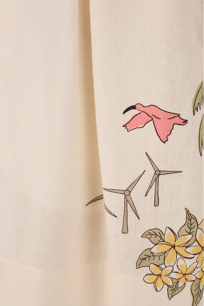 Bermuda Linho Estampa Cenas