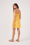 Vestido Curto Linho Amarração Lateral