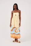 Vestido Midi Linho Estampa Sossego