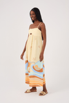 Vestido Midi Linho Estampa Sossego