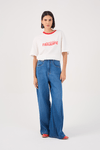 Calça Jeans Recorte Lateral