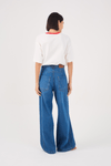 Calça Jeans Recorte Lateral