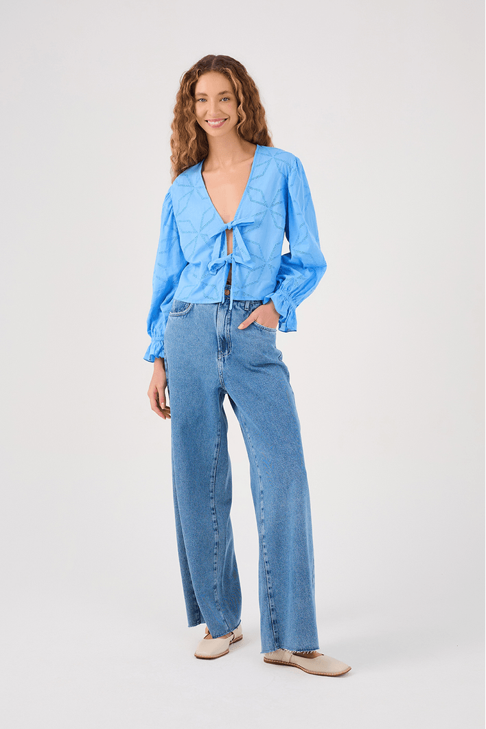Calça Jeans Delavê Marcado