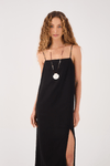 Vestido Cropped Linho Fenda