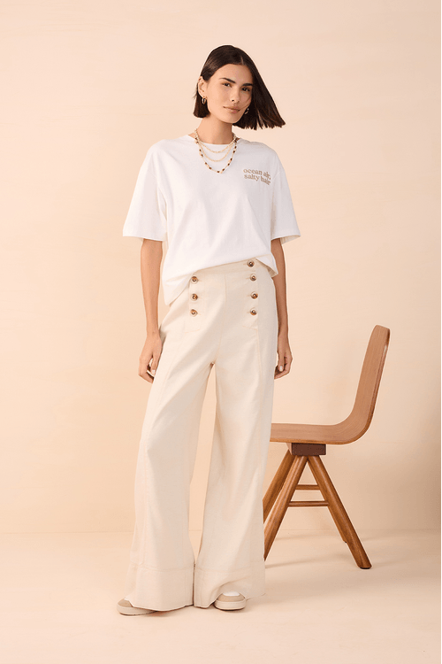 Blusa Silk Bordado Ocean