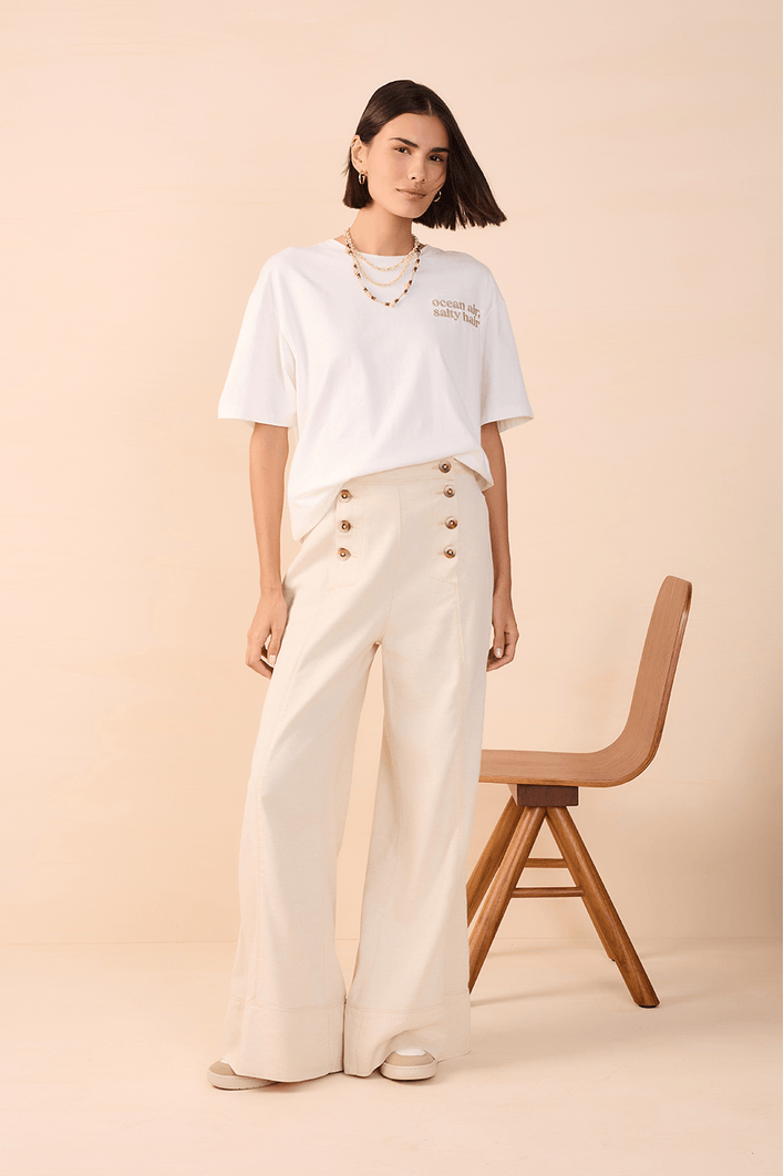 Blusa Silk Bordado Ocean