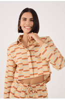 Camisa Cropped Algodão Estampa Maranhão