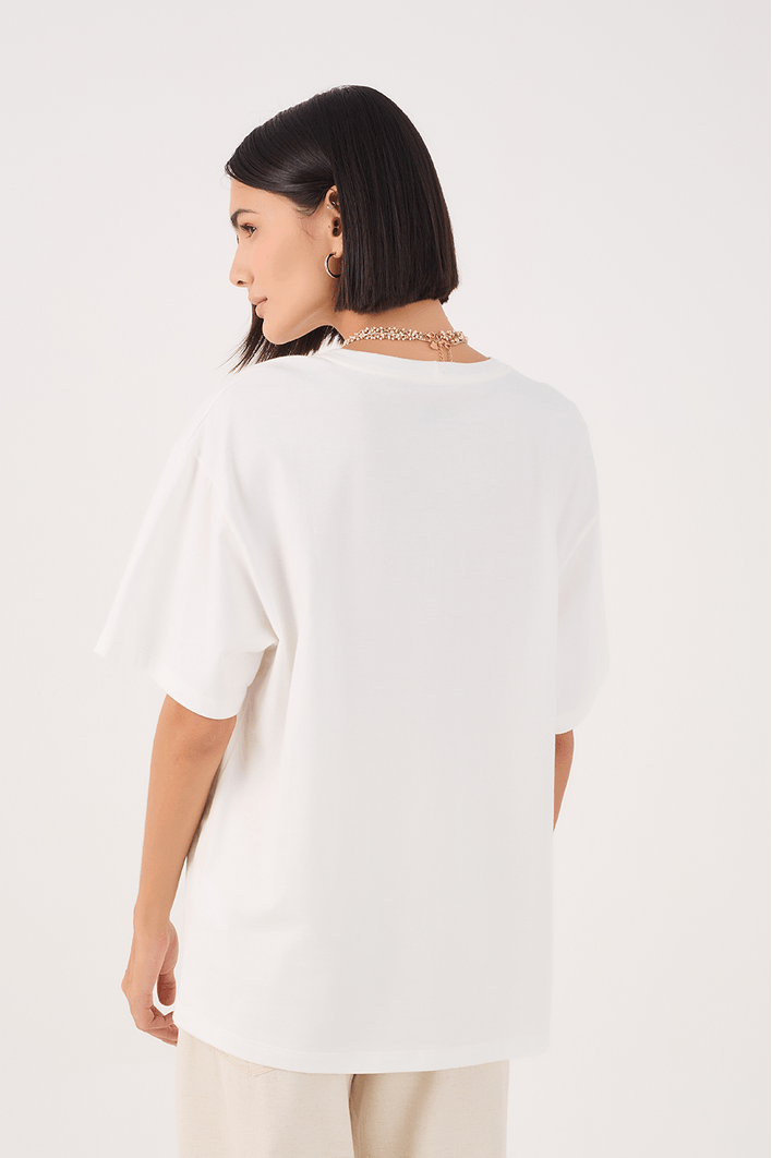 Blusa Silk Bordado Ocean