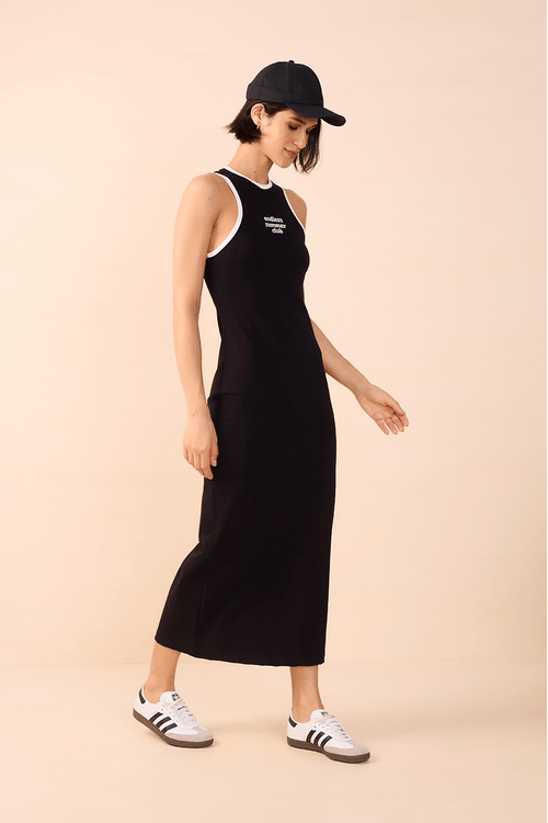 Vestido Canelado Bordado Summer Club