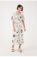Vestido Midi Estampa Estrela Guia