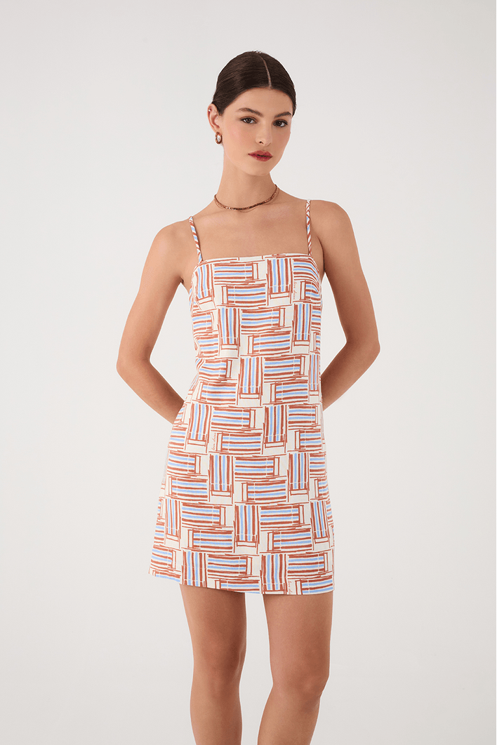 Vestido Curto Estampa Cadeirinhas