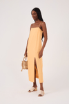Vestido Cropped Linho Fenda