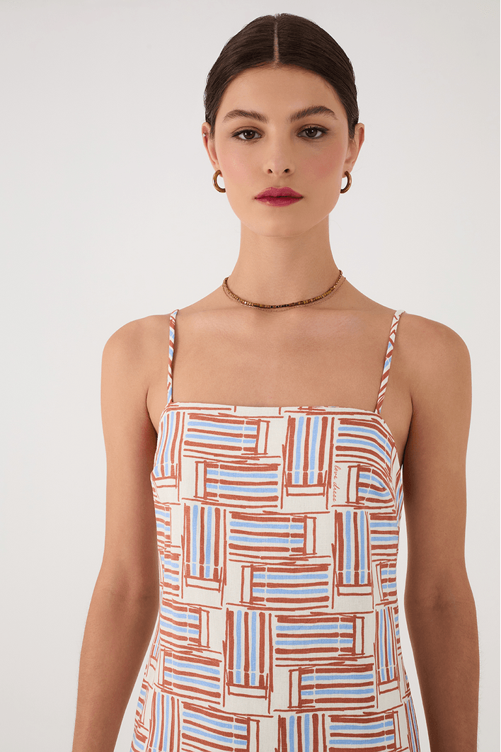 Vestido Curto Estampa Cadeirinhas