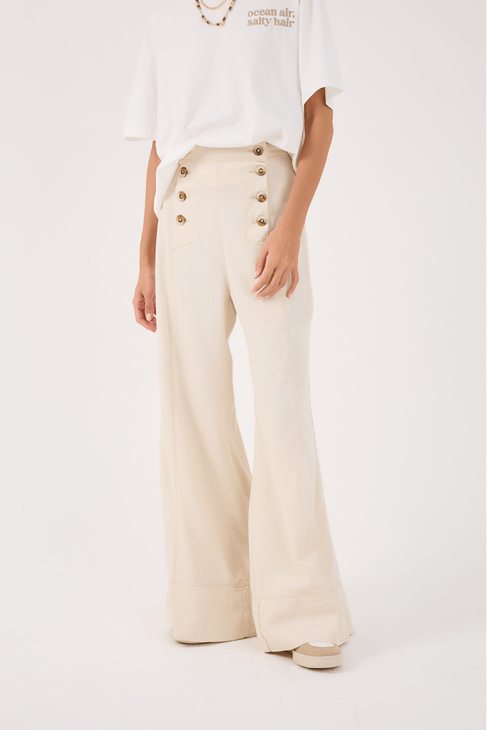 Calça Sarja Linho Botões
