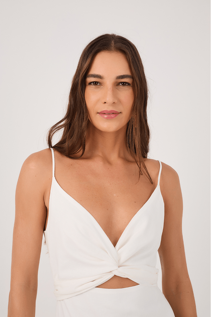Vestido Cropped Busto Torcido