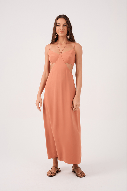 Vestido Cropped Sobreposição Top
