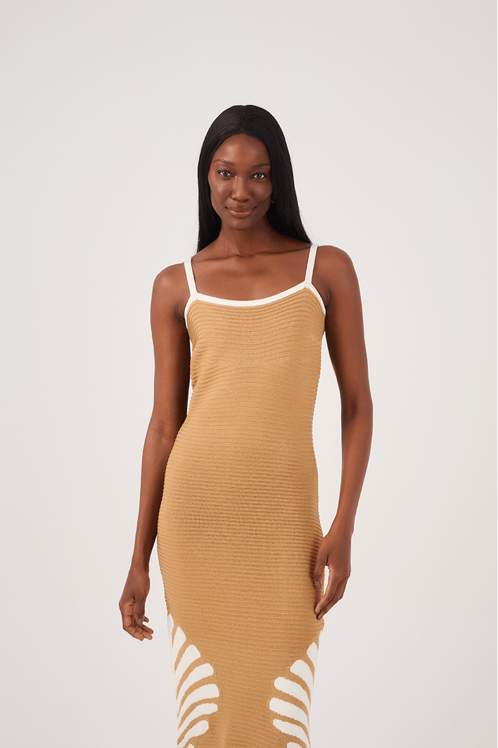 Vestido Tricot Detalhe Conchas