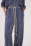 Calça Pantalona Estampa Rede