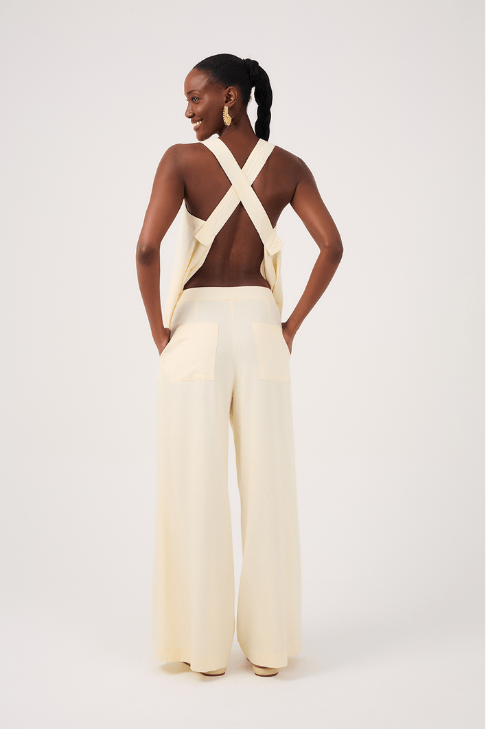 Calça Linho Fenda Barra