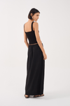 Saia Linho Cropped Amarração Cintura