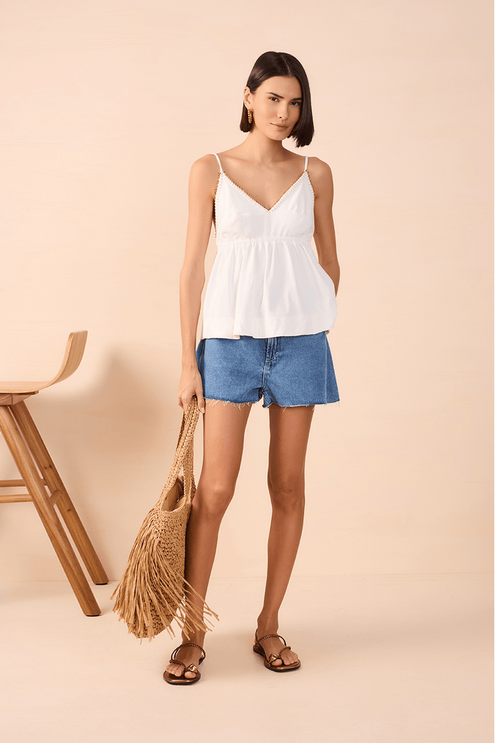 Blusa Frente Única Com Bordado