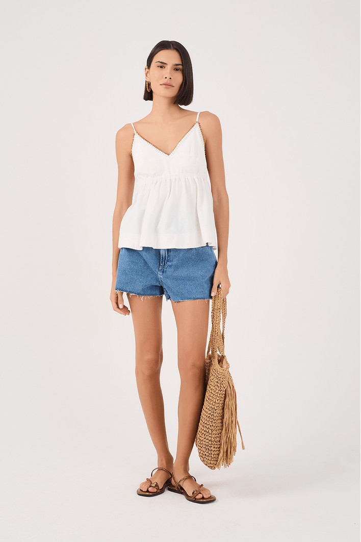 Blusa Frente Única Com Bordado
