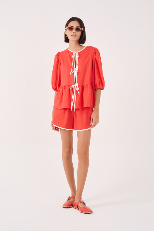 Blusa Viés Contrastante
