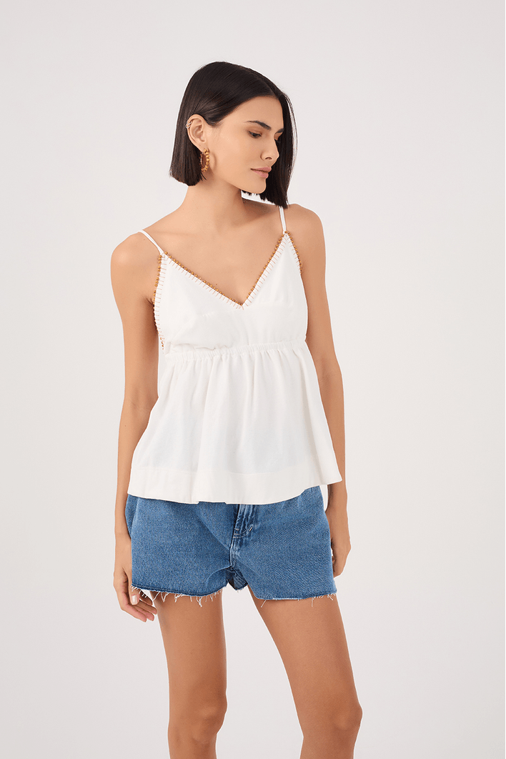 Blusa Frente Única Com Bordado