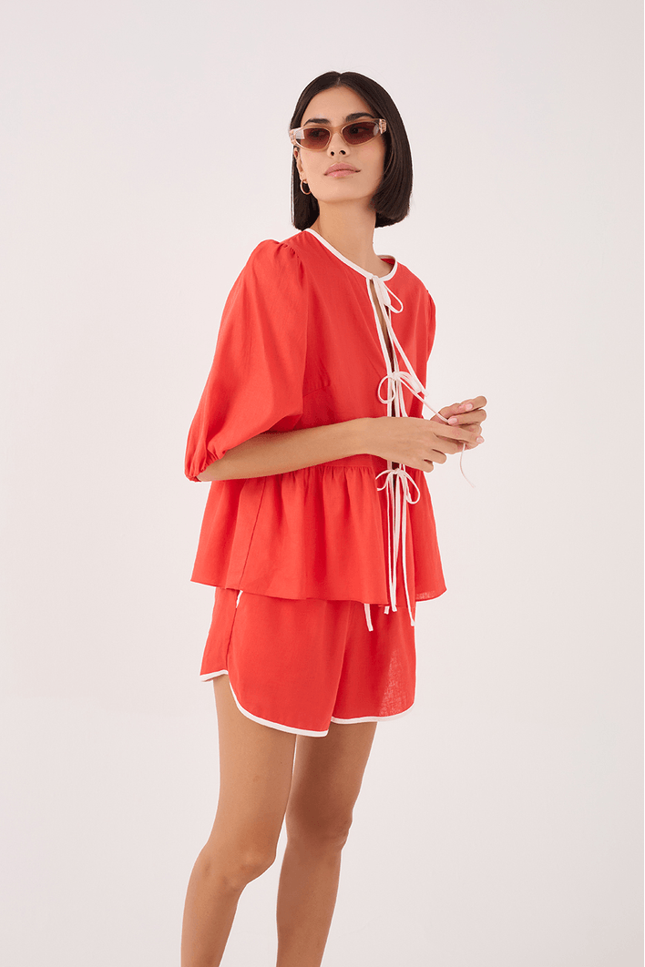 Blusa Viés Contrastante