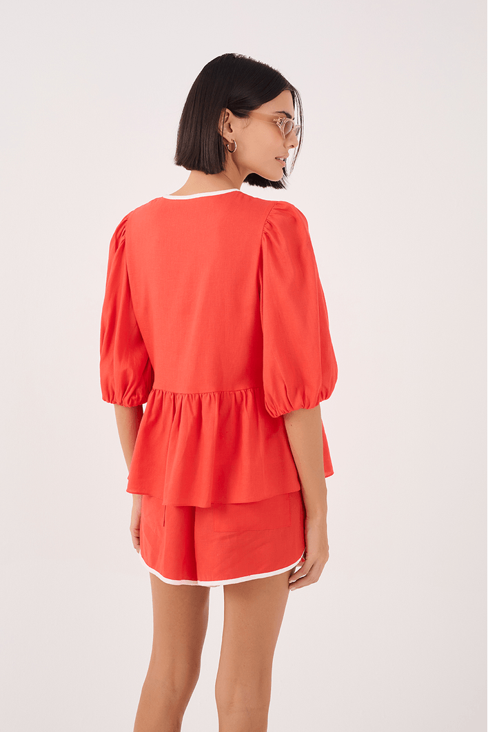 Blusa Viés Contrastante