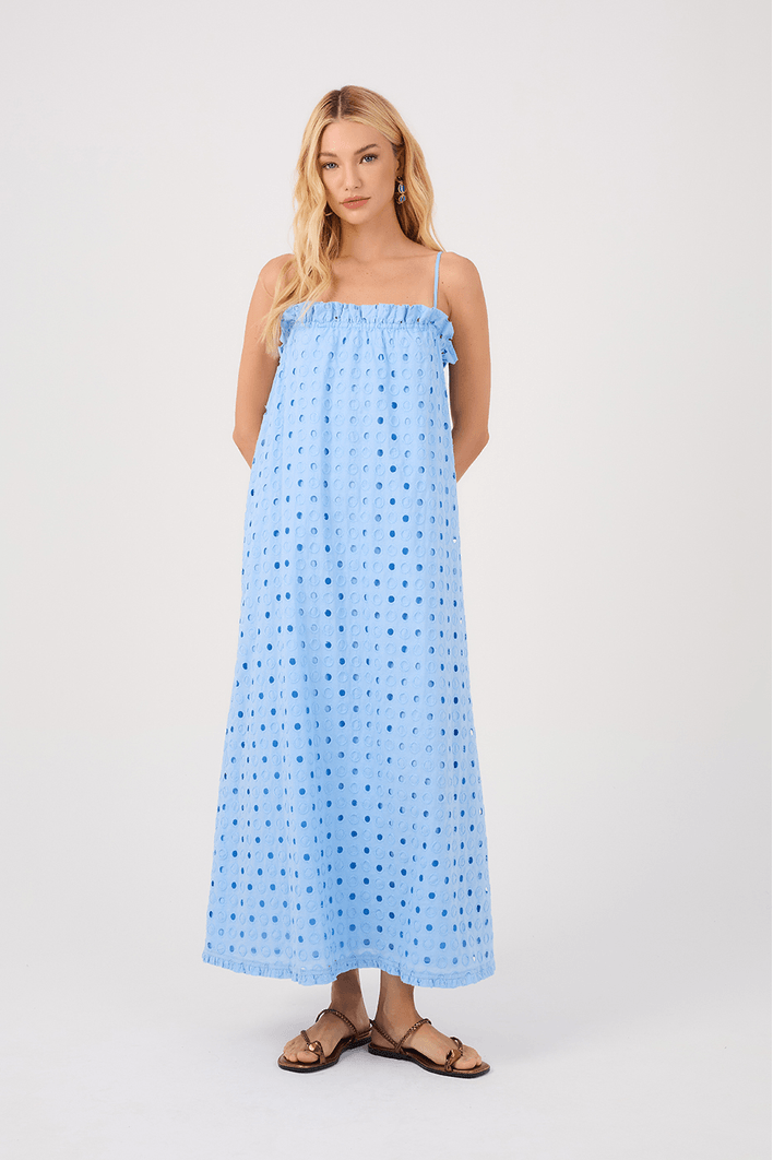 Vestido Cropped Laise Decote Reto