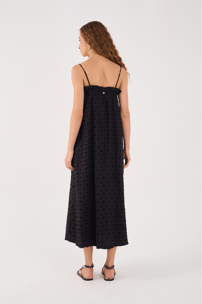 Vestido Cropped Laise Decote Reto