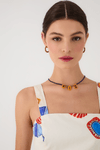 Top Cropped Estampa Sol