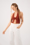 Blusa Tricot Amarração Frontal