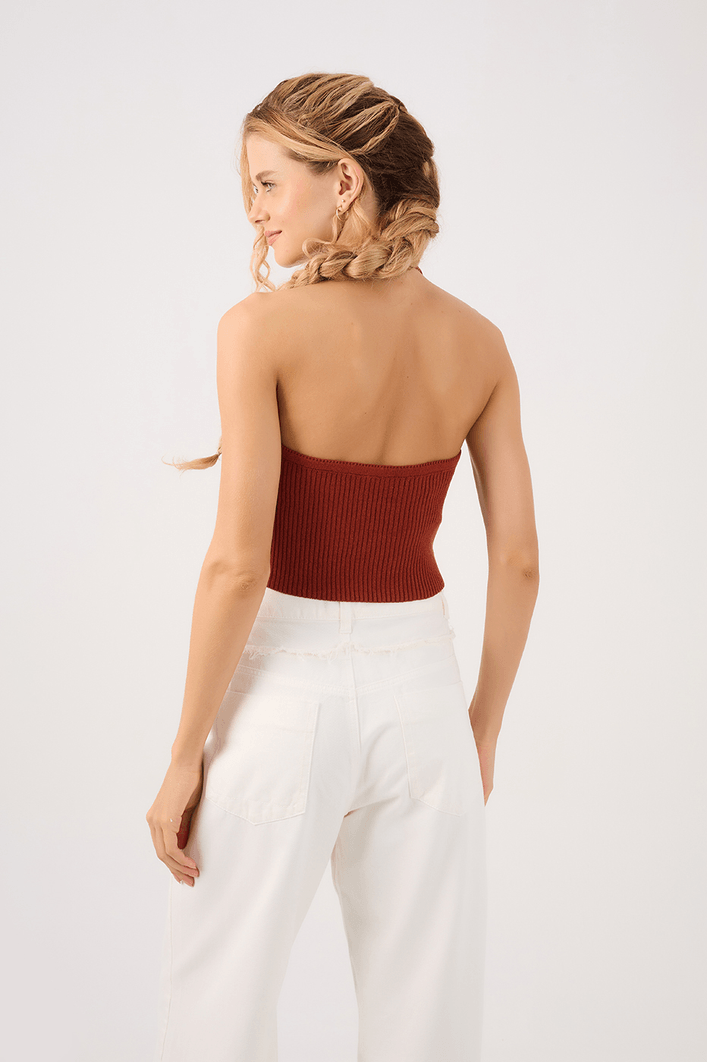 Blusa Tricot Amarração Frontal