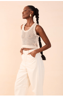 Blusa Tricot Quadradinhos Lurex
