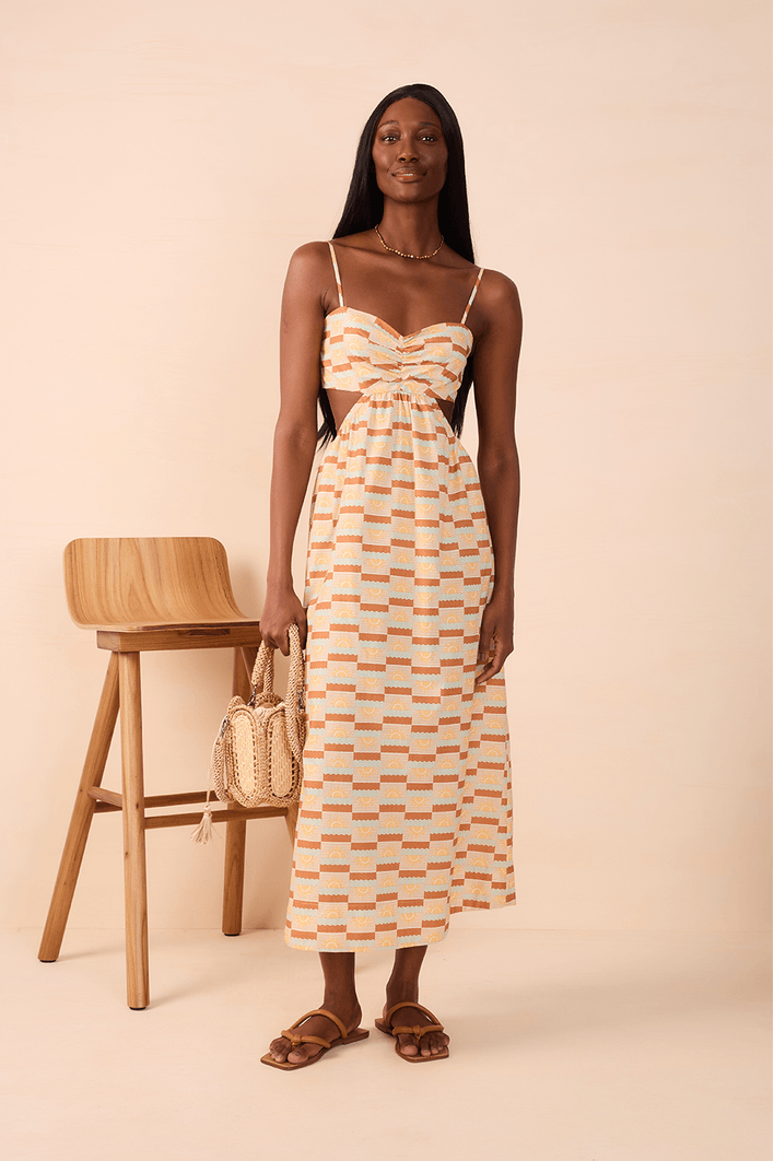 Vestido Cropped Algodão Estampa Maranhão
