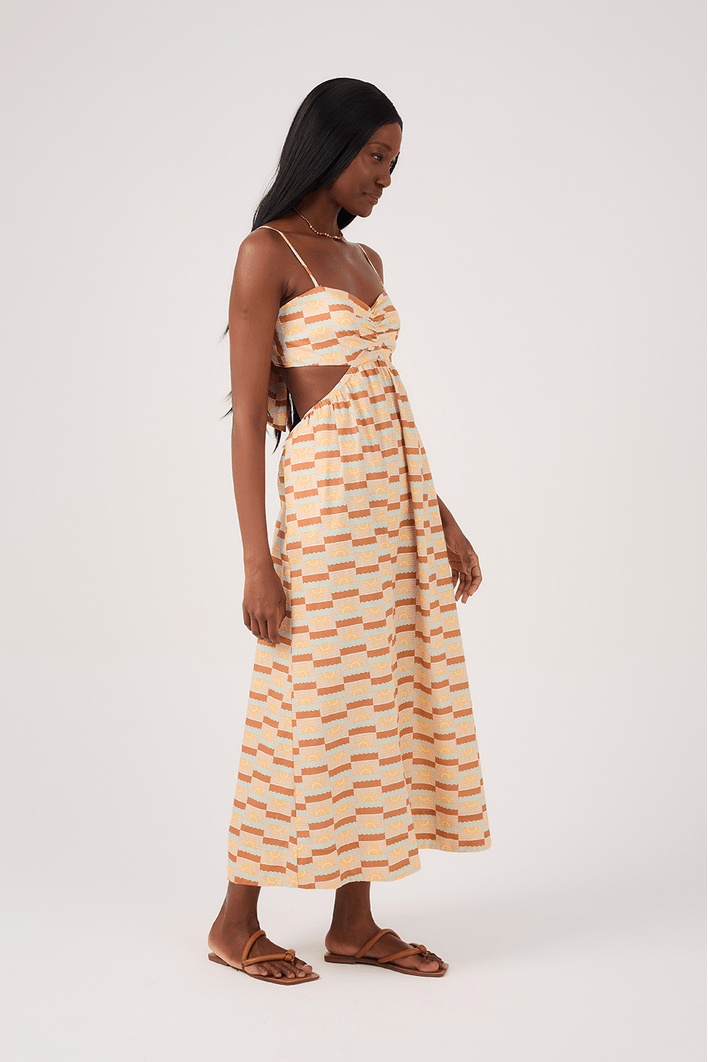 Vestido Cropped Algodão Estampa Maranhão