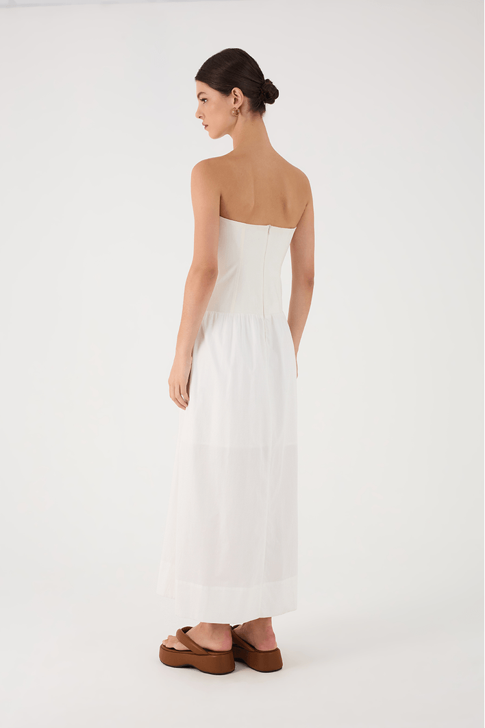 Vestido Recorte Sem Alça