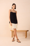 Vestido Curto Crepe Bicolor Marias