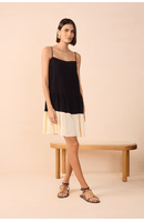 Vestido Curto Crepe Bicolor Marias