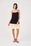 Vestido Curto Crepe Bicolor Marias