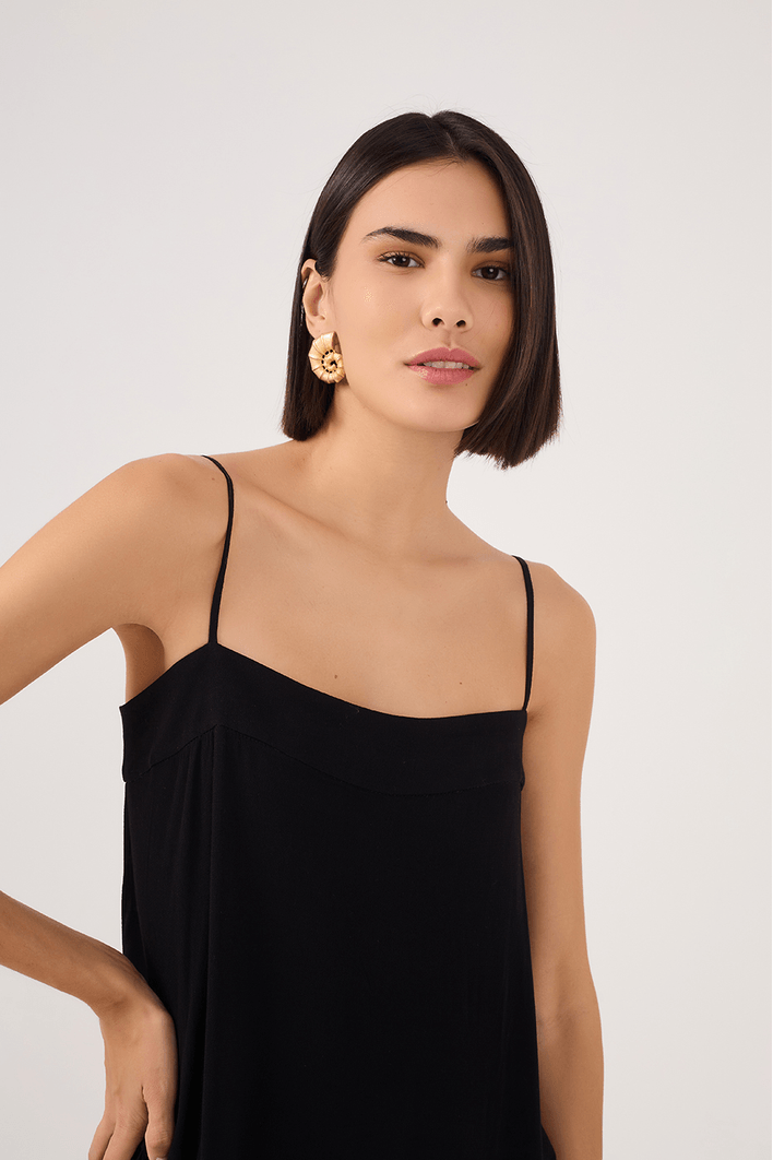 Vestido Curto Crepe Bicolor Marias